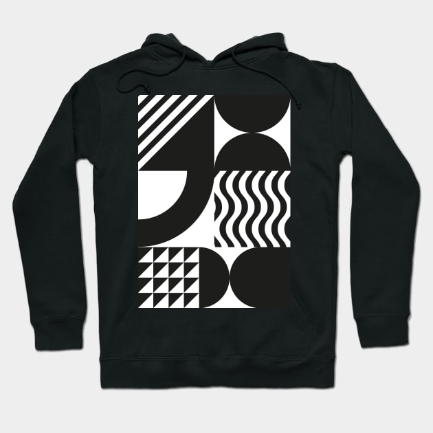 Geometric Bauhaus Pattern II Hoodie by Blue-Banana